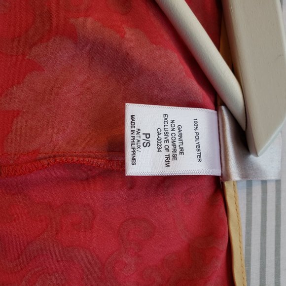 Natori Red Floral Intimate Sleepwear Small - Picture 7 of 8